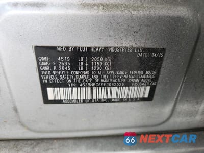 Zdjęcie 12 z 12 samochodu: 2015 SUBARU LEGACY 2.5I PREMIUM VIN:4S3BNBC69F3062526 - miniatura