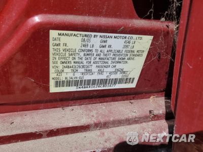 Zdjęcie 12 z 12 samochodu: 2006 NISSAN MAXIMA SE VIN:1N4BA41E26C801677 - miniatura