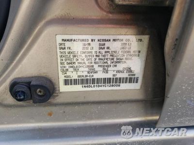 Zdjęcie 12 z 12 samochodu: 2000 NISSAN ALTIMA XE VIN:1N4DL01D4YC128008 - miniatura
