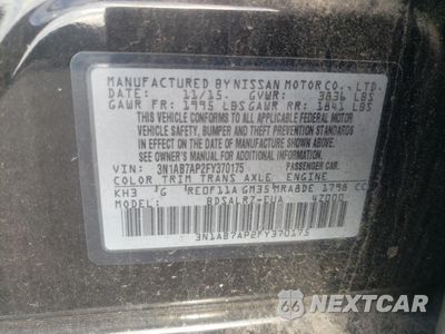 Zdjęcie 12 z 14 samochodu: 2015 NISSAN SENTRA S VIN:3N1AB7AP2FY370175 - miniatura