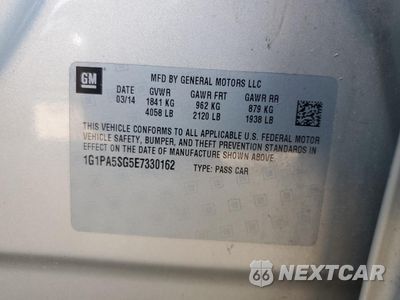 Zdjęcie 12 z 14 samochodu: 2014 CHEVROLET CRUZE LS VIN:1G1PA5SG5E7330162 - miniatura