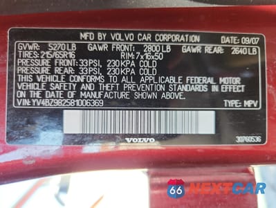 Zdjęcie 14 z 14 samochodu: 2008 VOLVO XC70 VIN:YV4BZ982581006369 - miniatura