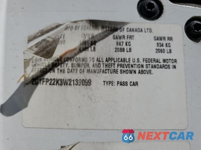 Zdjęcie 12 z 12 samochodu: 1998 CHEVROLET CAMARO VIN:2G1FP22K3W2139099 - miniatura