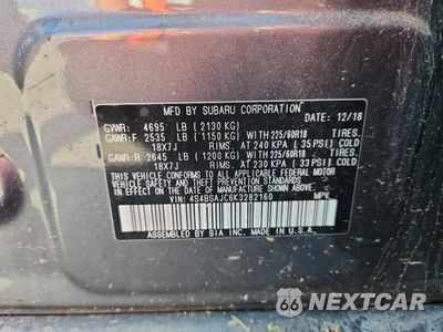 Zdjęcie 13 z 15 samochodu: 2019 SUBARU OUTBACK 2.5I LIMITED VIN:4S4BSAJC6K3282160 - miniatura