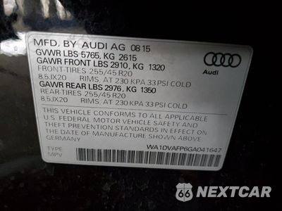 Zdjęcie 12 z 14 samochodu: 2016 AUDI Q5 TDI PREMIUM PLUS S-LINE VIN:WA1DVAFP6GA041647 - miniatura