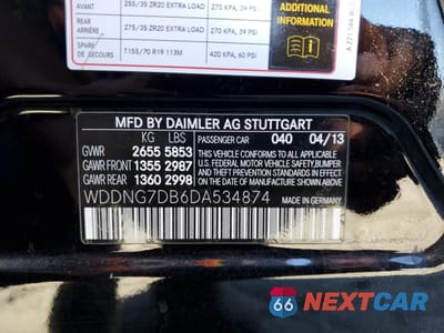 Zdjęcie 12 z 14 samochodu: 2013 MERCEDES-BENZ S 550 VIN:WDDNG7DB6DA534874 - miniatura