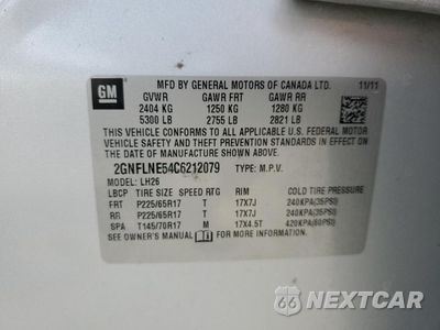 Zdjęcie 13 z 15 samochodu: 2012 CHEVROLET EQUINOX LT VIN:2GNFLNE54C6212079 - miniatura