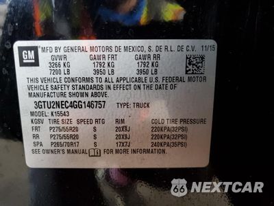 Zdjęcie 12 z 14 samochodu: 2016 GMC SIERRA K1500 SLT VIN:3GTU2NEC4GG146757 - miniatura