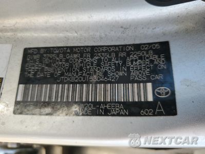 Zdjęcie 12 z 12 samochodu: 2005 TOYOTA PRIUS VIN:JTDKB20U153046427 - miniatura
