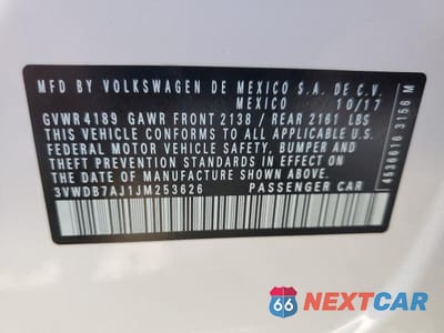 Zdjęcie 12 z 12 samochodu: 2018 VOLKSWAGEN JETTA SE VIN:3VWDB7AJ1JM253626 - miniatura