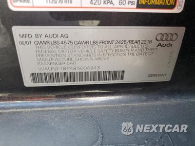 Zdjęcie 12 z 12 samochodu: 2008 AUDI A3 2.0 PREMIUM VIN:WAUNF78P48A004943 - miniatura