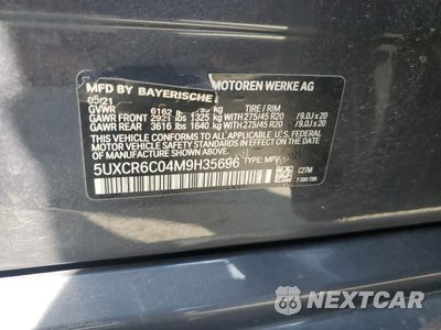Zdjęcie 13 z 14 samochodu: 2021 BMW X5 XDRIVE40I VIN:5UXCR6C04M9H35696 - miniatura