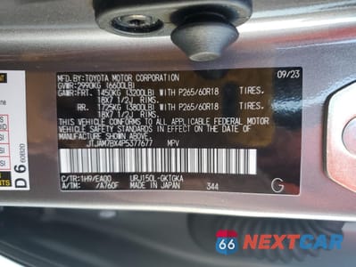 Zdjęcie 13 z 16 samochodu: 2023 LEXUS GX 460 VIN:JTJAM7BX4P5377677 - miniatura