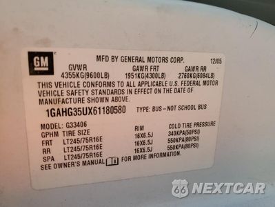 Zdjęcie 13 z 13 samochodu: 2006 CHEVROLET EXPRESS G3500 VIN:1GAHG35UX61180580 - miniatura