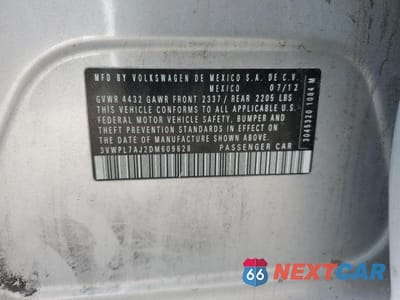 Zdjęcie 12 z 12 samochodu: 2013 VOLKSWAGEN JETTA TDI VIN:3VWPL7AJ2DM609628 - miniatura