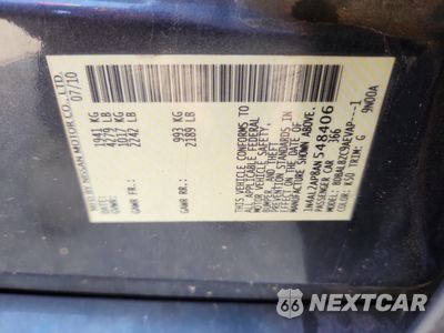 Zdjęcie 12 z 14 samochodu: 2010 NISSAN ALTIMA BASE VIN:1N4AL2AP8AN548406 - miniatura