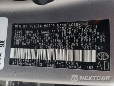 Zdjęcie 13 z 14 samochodu: 2014 TOYOTA COROLLA ECO VIN:2T1BPRHE0EC182515 - miniatura