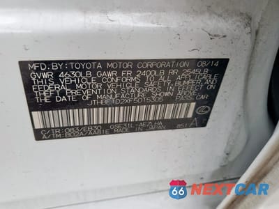 Zdjęcie 13 z 13 samochodu: 2015 LEXUS IS 350 VIN:JTHBE1D2XF5015305 - miniatura