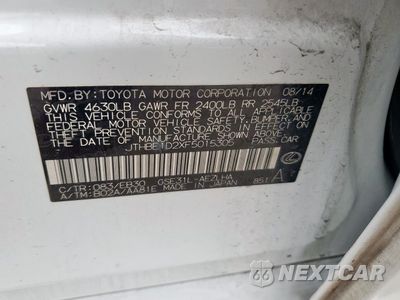 Zdjęcie 13 z 13 samochodu: 2015 LEXUS IS 350 VIN:JTHBE1D2XF5015305 - miniatura