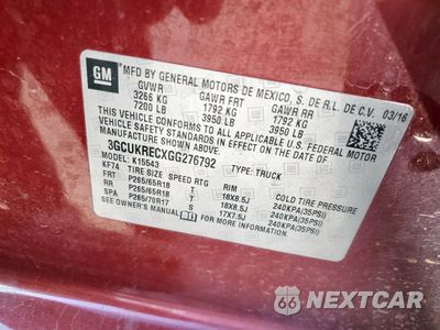Zdjęcie 12 z 12 samochodu: 2016 CHEVROLET SILVERADO K1500 LT VIN:3GCUKRECXGG276792 - miniatura
