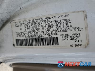 Zdjęcie 13 z 13 samochodu: 2002 TOYOTA SIENNA CE VIN:4T3ZF19CX2U438189 - miniatura