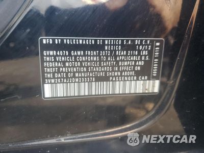 Zdjęcie 12 z 12 samochodu: 2013 VOLKSWAGEN JETTA BASE VIN:3VW2K7AJ2DM233378 - miniatura