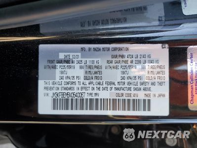 Zdjęcie 12 z 14 samochodu: 2022 MAZDA CX-5 PREMIUM PLUS VIN:JM3KFBEM5N0540067 - miniatura