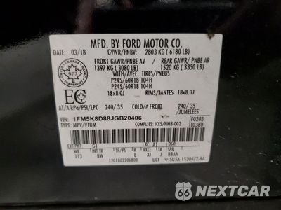 Zdjęcie 13 z 13 samochodu: 2018 FORD EXPLORER XLT VIN:1FM5K8D88JGB20406 - miniatura
