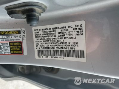 Zdjęcie 13 z 13 samochodu: 2013 HONDA CR-V EX VIN:5J6RM4H51DL055610 - miniatura