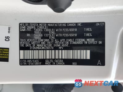 Zdjęcie 13 z 15 samochodu: 2021 LEXUS RX 350 VIN:2T2HZMDA3MC290518 - miniatura