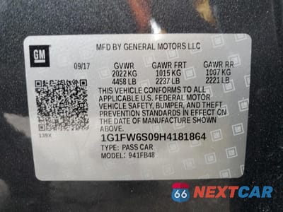 Zdjęcie 13 z 16 samochodu: 2017 CHEV BOLT EV LT VIN:1G1FW6S09H4181864 - miniatura