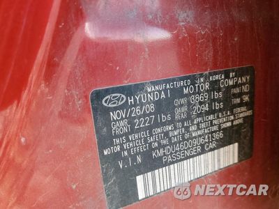 Zdjęcie 12 z 14 samochodu: 2009 HYUNDAI ELANTRA GLS VIN:KMHDU46D09U641366 - miniatura