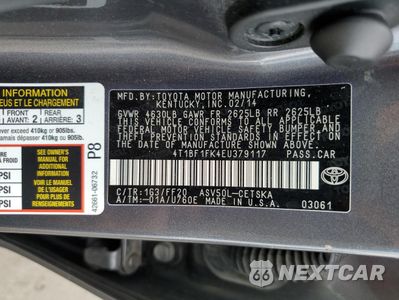 Zdjęcie 13 z 13 samochodu: 2014 TOYOTA CAMRY L VIN:4T1BF1FK4EU379117 - miniatura