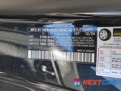 Zdjęcie 12 z 12 samochodu: 2025 MERCEDES-BENZ AMG GT 55 VIN:W1KRJ8AB6SF006474 - miniatura