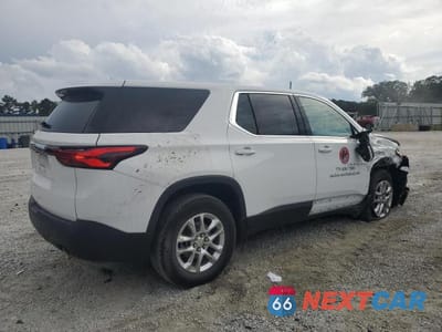 Trzecie zdjęcie samochodu z tyłu: 2023 CHEVROLET TRAVERSE LS VIN:1GNERFKW4PJ110142 - miniatura