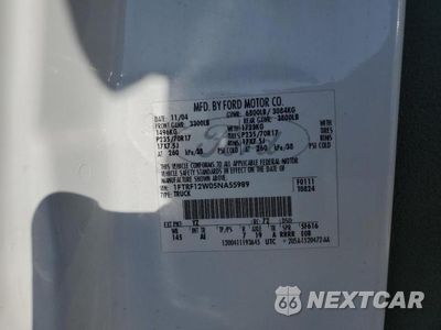 Zdjęcie 12 z 12 samochodu: 2005 FORD F150 VIN:1FTRF12W05NA55989 - miniatura