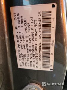 Zdjęcie 12 z 12 samochodu: 2007 HONDA ACCORD EX VIN:1HGCM66527A084514 - miniatura