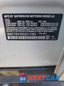 Zdjęcie 12 z 12 samochodu: 2025 BMW X1 XDRIVE28I VIN:WBX73EF0XS5317450 - miniatura