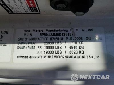 Zdjęcie 10 z 10 samochodu: 2019 HINO 258/268 REFRIGERATED BOX TRUCK VIN:5PVNJ8JM6K4S51071 - miniatura