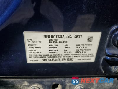 Zdjęcie 13 z 13 samochodu: 2021 TESLA MODEL S VIN:5YJSA1E61MF442513 - miniatura