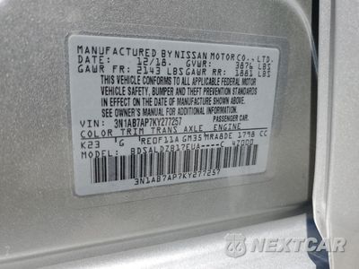 Zdjęcie 13 z 13 samochodu: 2019 NISSAN SENTRA S VIN:3N1AB7AP7KY277257 - miniatura