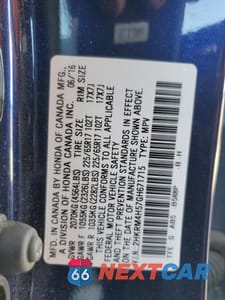 Zdjęcie 13 z 13 samochodu: 2016 HONDA CR-V EX VIN:2HKRM4H57GH671715 - miniatura