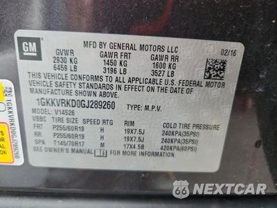 Zdjęcie 13 z 13 samochodu: 2016 GMC ACADIA SLT-1 VIN:1GKKVRKD0GJ289260 - miniatura