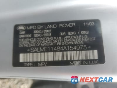 Zdjęcie 14 z 14 samochodu: 2004 LAND ROVER RANGE ROVER HSE VIN:SALME11484A154975 - miniatura