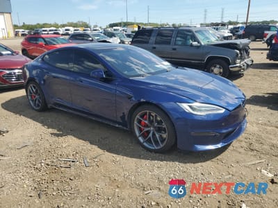 Czwarte zdjęcie samochodu z boku: 2021 TESLA MODEL S VIN:5YJSA1E61MF442513 - miniatura