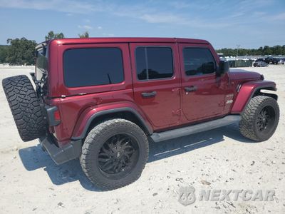 Trzecie zdjęcie samochodu z tyłu: 2021 JEEP WRANGLER UNLIMITED SAHARA VIN:1C4HJXEN9MW613394 - miniatura