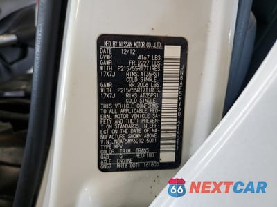 Zdjęcie 13 z 13 samochodu: 2013 NISSAN JUKE S VIN:JN8AF5MV6DT215011 - miniatura