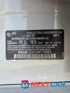 Zdjęcie 13 z 13 samochodu: 2016 BMW 328 XI SULEV VIN:WBA8E3G51GNT76983 - miniatura