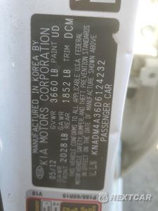 Zdjęcie 12 z 12 samochodu: 2013 KIA RIO LX VIN:KNADM4A36D6124232 - miniatura