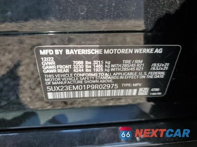 Zdjęcie 13 z 13 samochodu: 2023 BMW X7 XDRIVE40I VIN:5UX23EM01P9R02975 - miniatura
